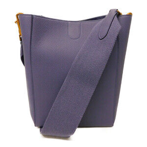 Celine Sangle Bucket Bag Purple Leather Shoulder